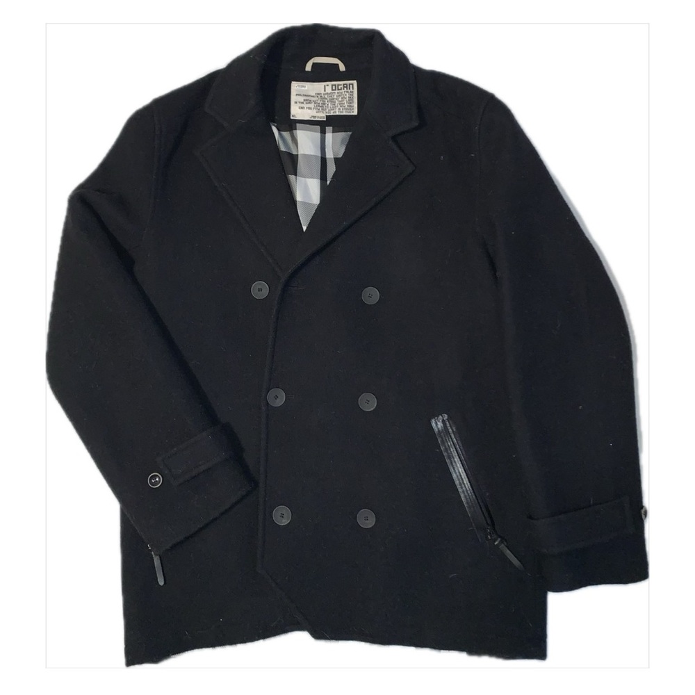 ROGAN Men’s Black Wool Coat - Sz XL